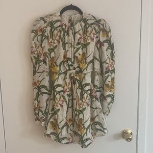 Agua by Agua Bendita floral print dress with cutouts XS